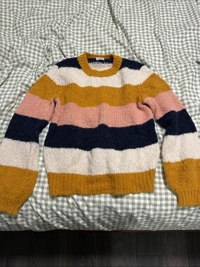 Aritzia Sunday Best Wool/Alpaca Colourblock Knit Sweater - Size S